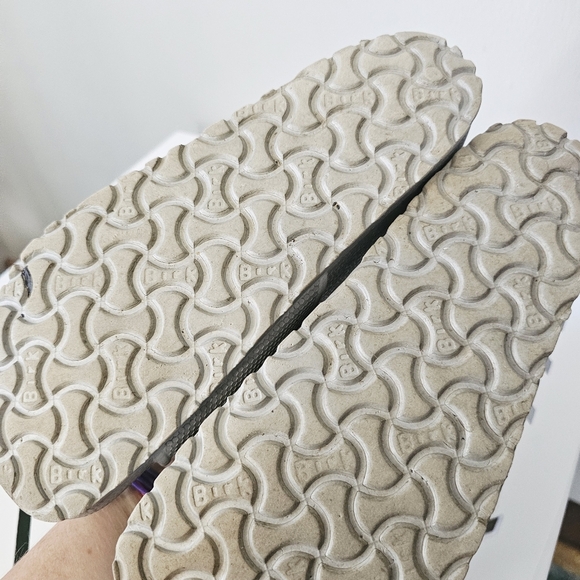 Birkenstock grey rubber Slide Sandals 8 - Picture 4 of 7